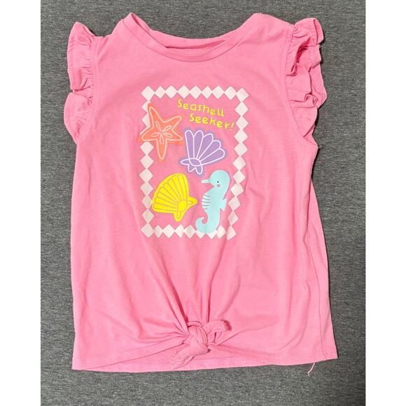 Garanimals | Kid's Girl's Seashell Graphic Pink Shirt | 4T - Picture 1 of 3